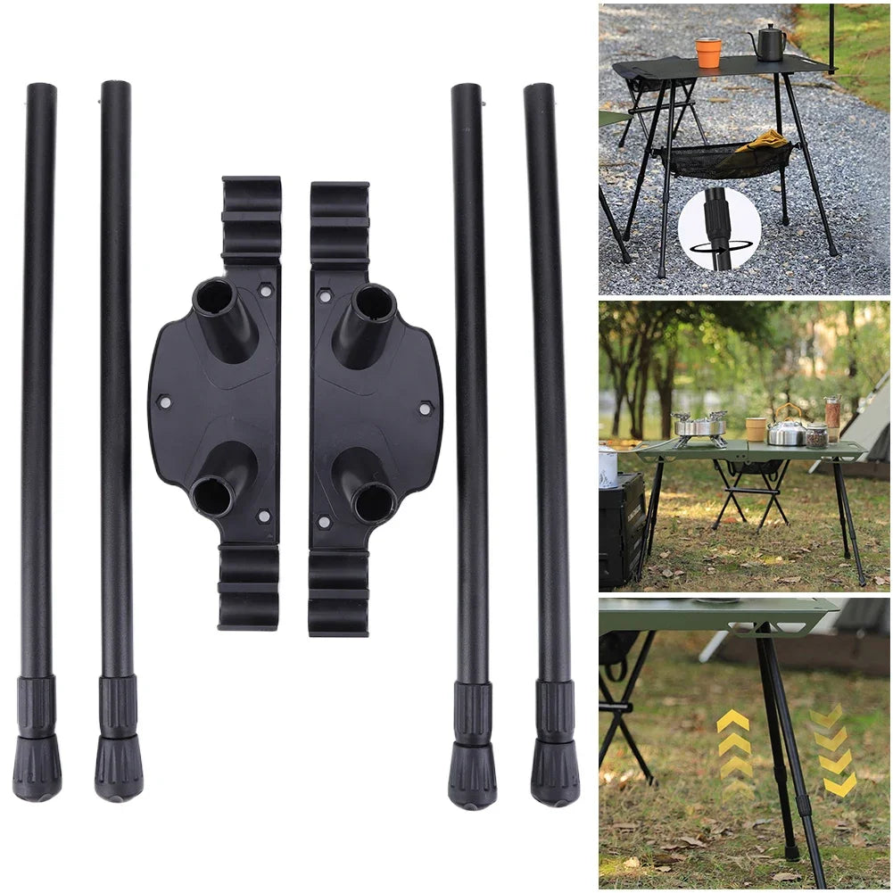 Folding Workbench Legs Metal Foldable Furniture Legs Adjustable Height Coffee Table Legs DIY Camping Equipment Outdoor Travel