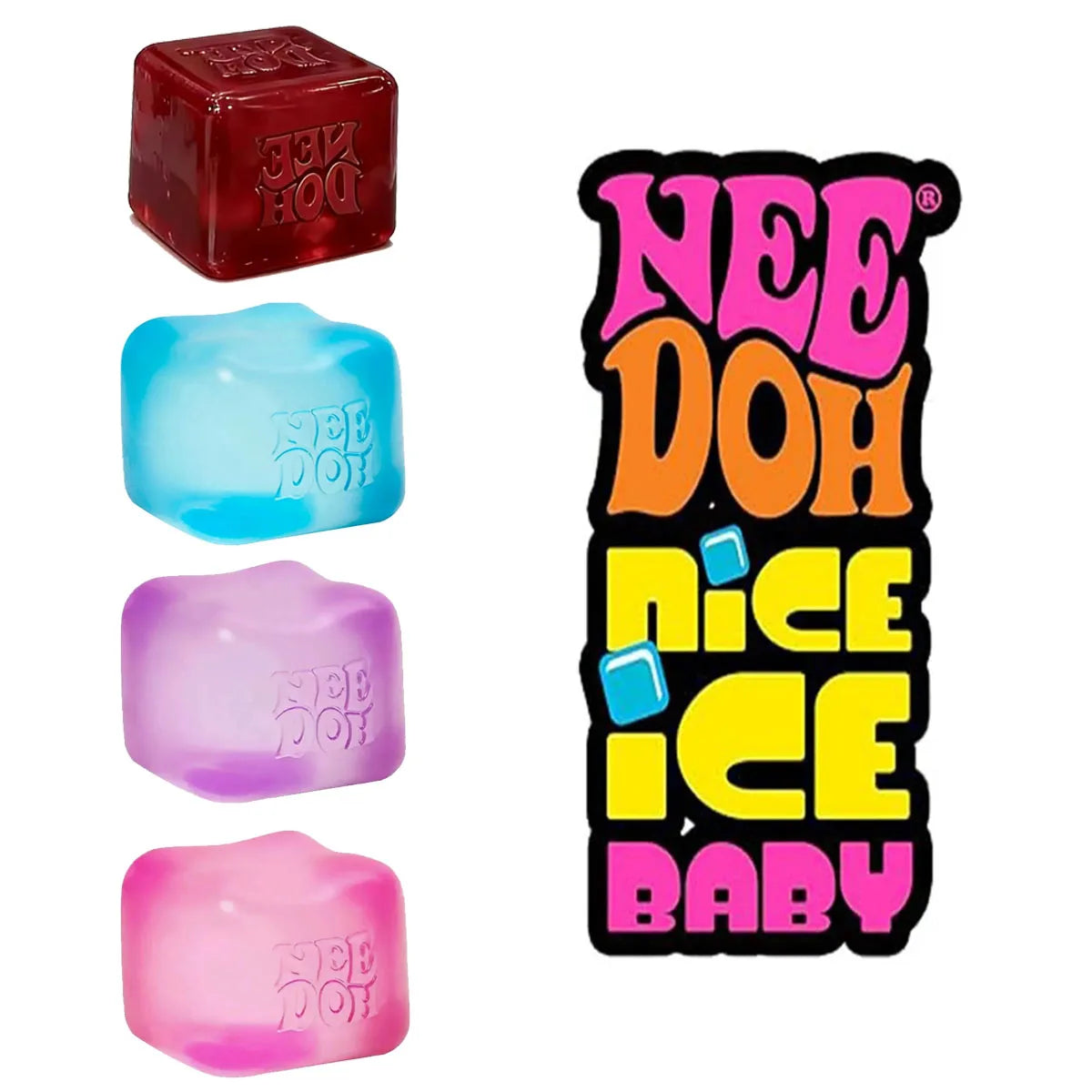 Needoh Nice Cube Fidget Focus Toy, Sensory Stress Relief Cube for Anxiety Relief Adults & Kids