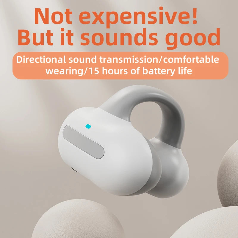 Bluetooth earphones, single ear clip on design, comfortable to wear, small and convenient in terms of bone conduction