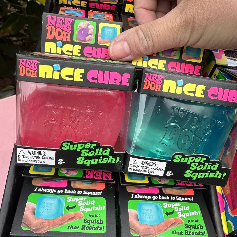 New Needoh Nice Cube Sensory Stress Reliever Fidget Tool For Anxiety & Focus Desk Sensory Cube For Adults Toys Gifts