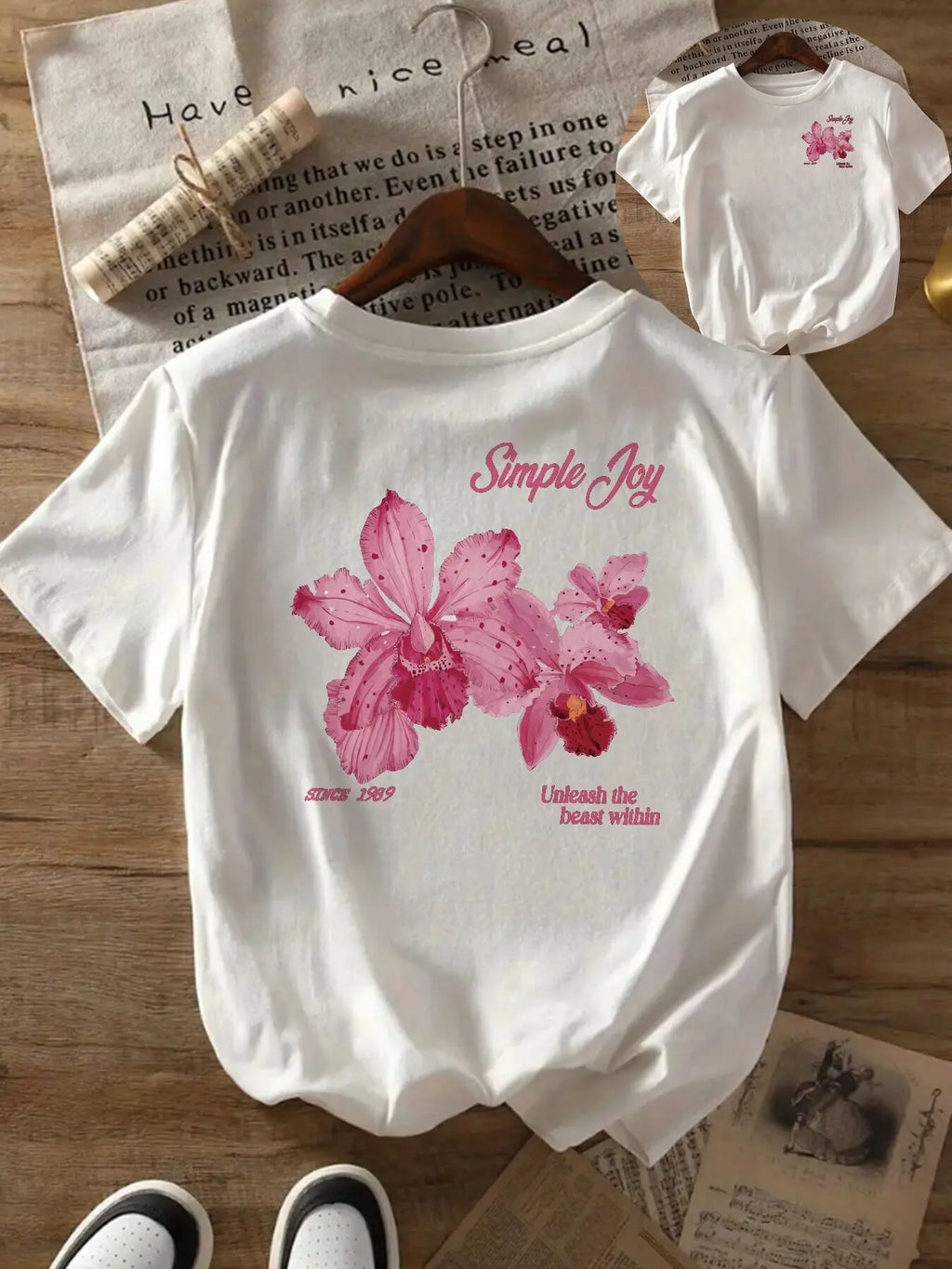 Summer Beautiful Flowers Prints T-Shirts Womens Cotton Oversized T Shirts Basic O-Neck Short Sleeve Tops Casual Woman Clothes