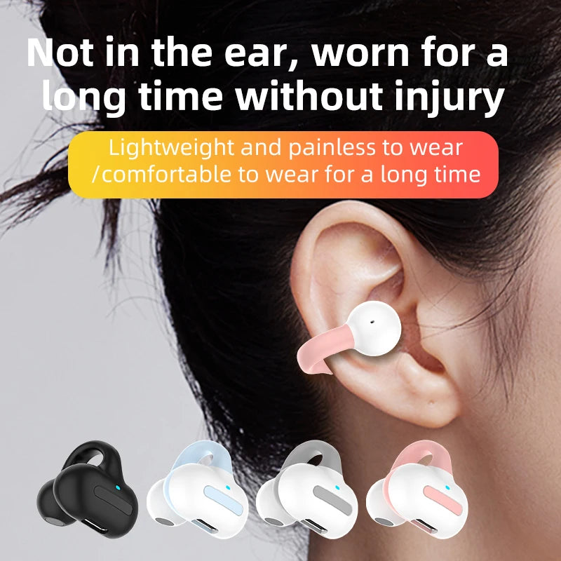 Bluetooth earphones, single ear clip on design, comfortable to wear, small and convenient in terms of bone conduction