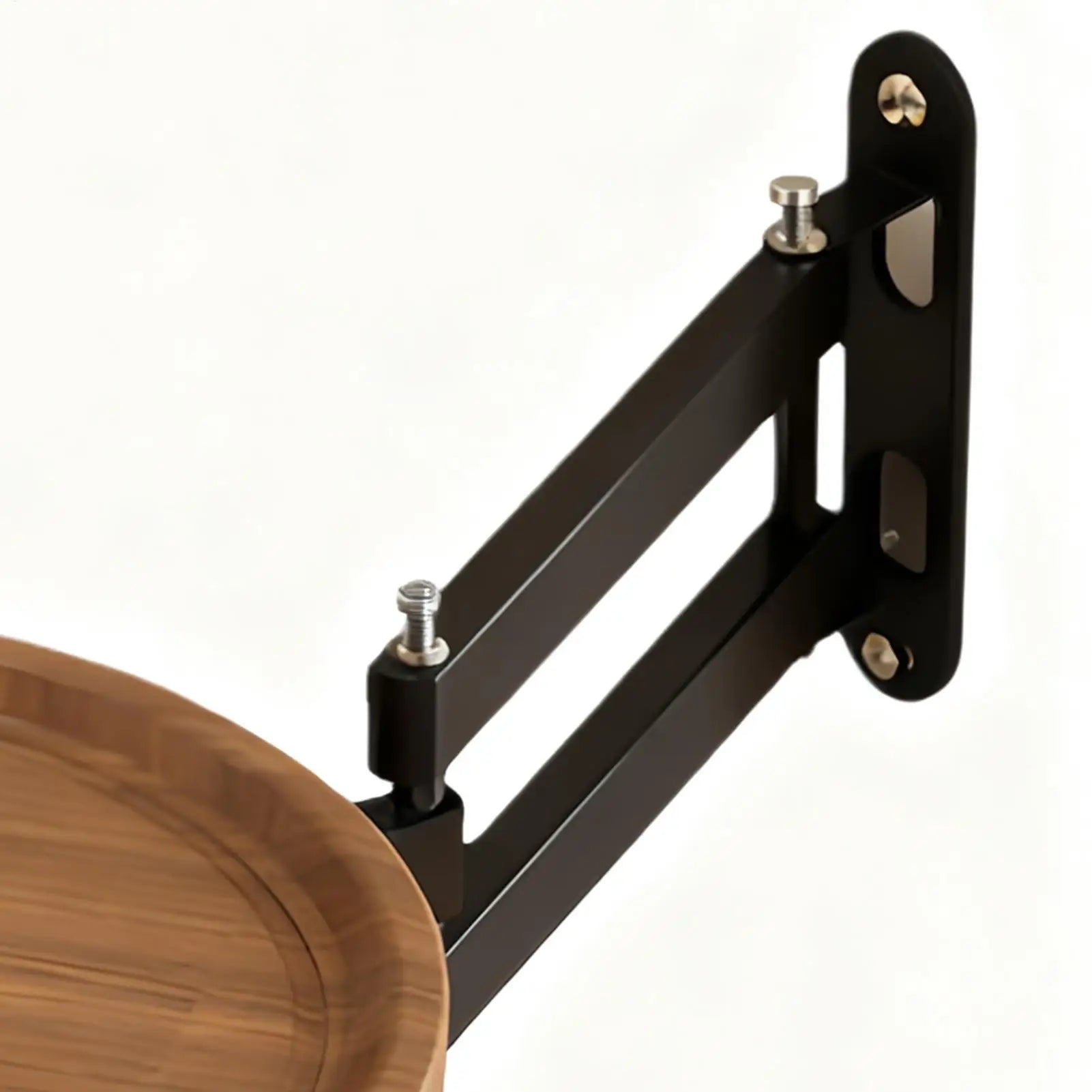Folding Wall Table For Bed Retractable Wall-Mounted Desk Small Round Desk Wall Mounted tray Rotatable Bedside Storage Holder