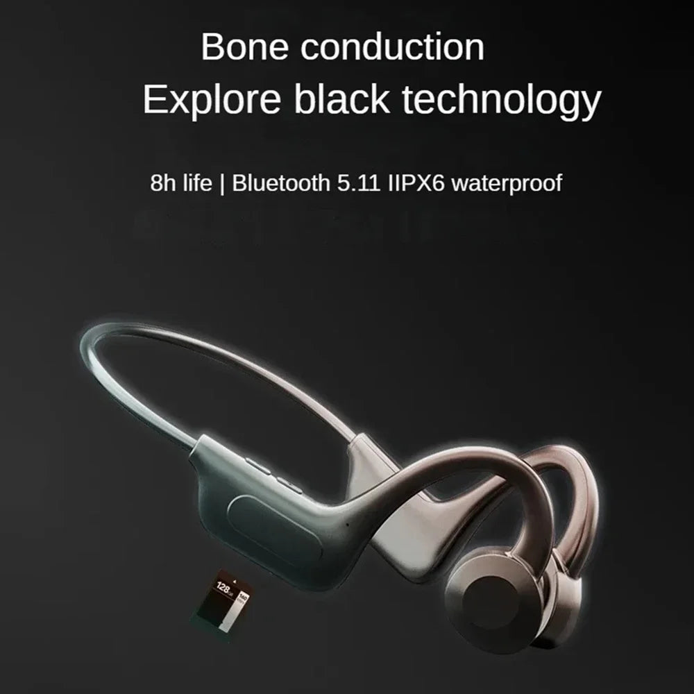 Bluetooth Bone Conduction Bluetooth Earphones Air Conduction Earphones Card Insertable Sports Waterproof Sweat Proof
