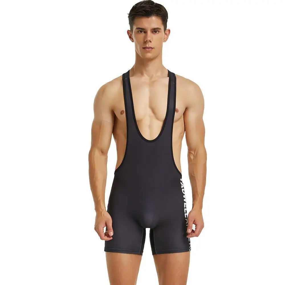 SEOBEAN Mens Undershirts Bodysuit Wrestling Singlet Fitness Workout One-piece Vest Bodywear Underwear Bodybuilding Jumpsuit