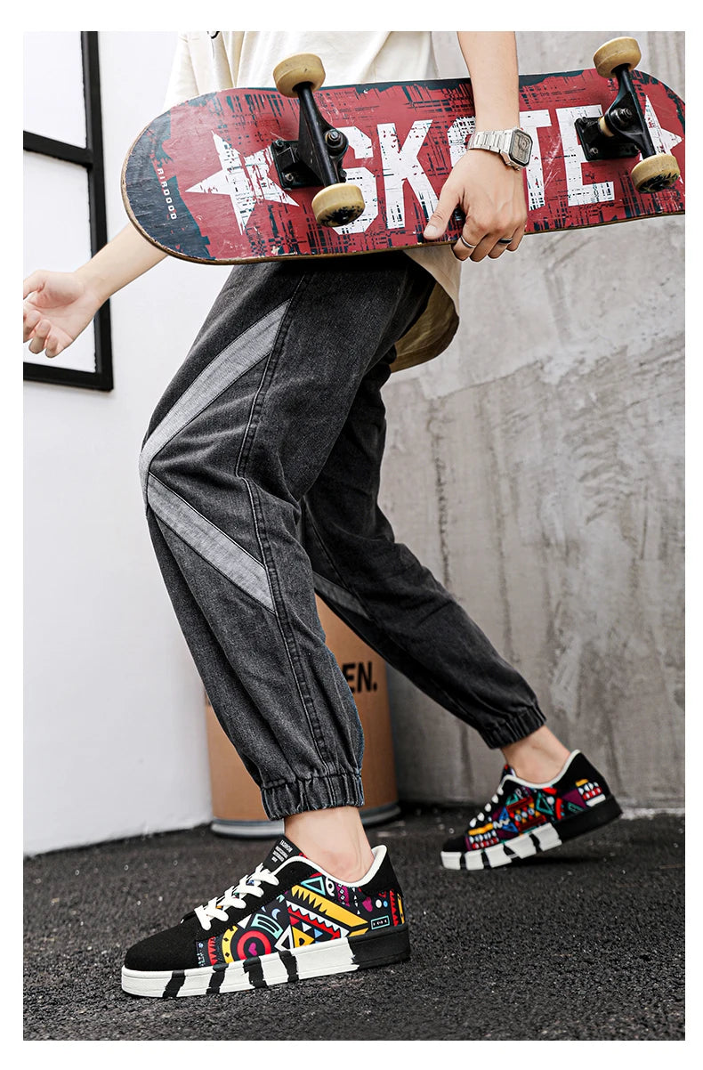 Men Flat Bottomed Shoes Fashion Popular with Colorful Outdoor Sneakers That Comfort Non Slip High-quality Fitness Leisure Shoes