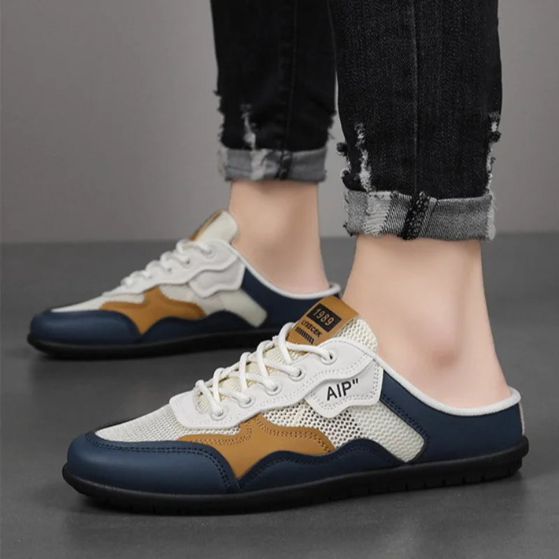 Summer Man Casual Half Slippers Breathable Soft-soled Support Leisure Flats Shoes Outdoor Light No Slip Men Sneakers Sandals 슬리퍼