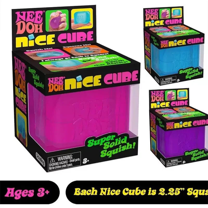 ### Needoh Nice Cube Sensory Stress Reliever Fidget Tool for Anxiety & Focus Desk Sensory Cube for Adults & Kids Solving Venting