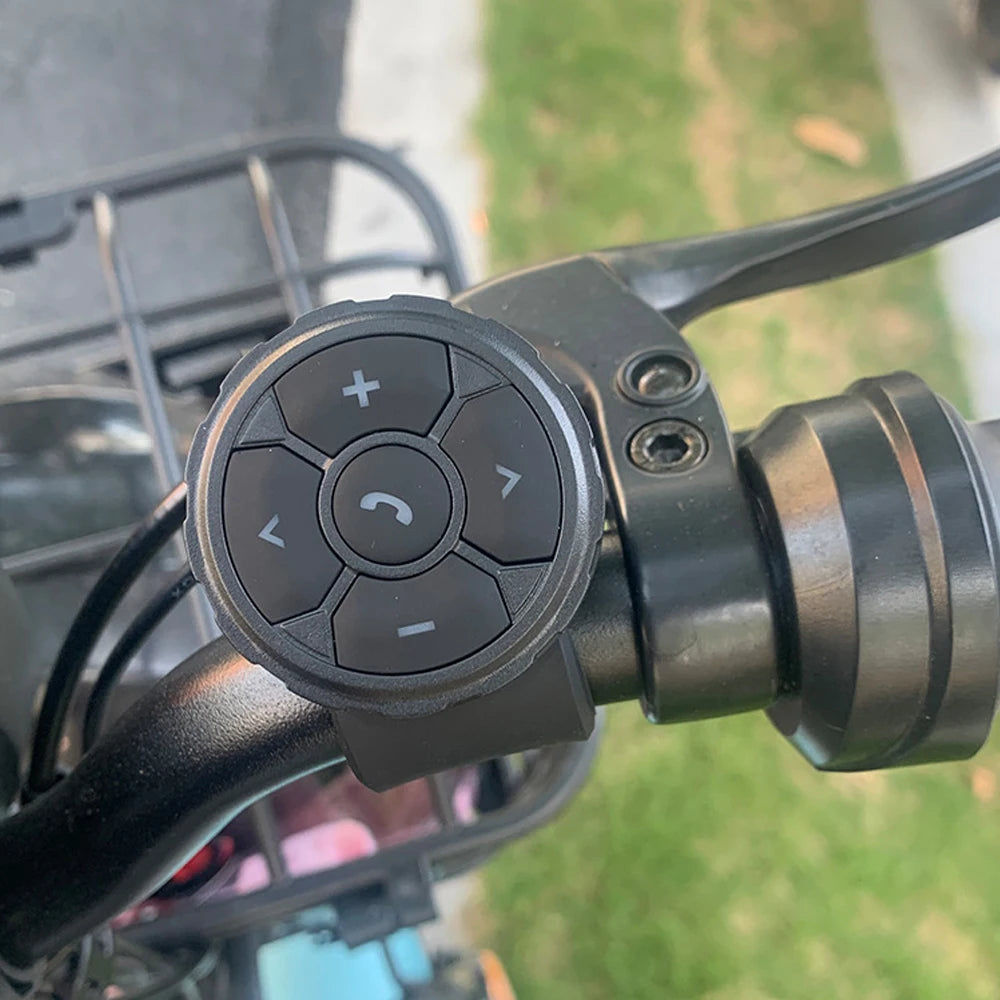 Wireless Bluetooth 5.3 media Button Remote Controller Motorcycle Helmet Earphone Car Steering Wheel MP3 Music Play For Phones