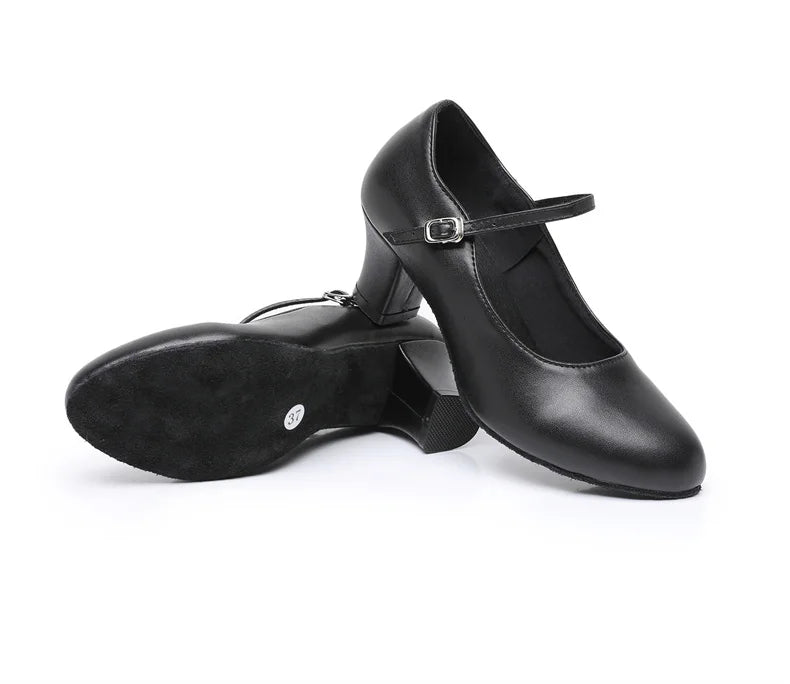 New women's dance shoes Latin party Social Dancing tango jazz elegant dance shoes closed toe black modern dance shoes 35-45