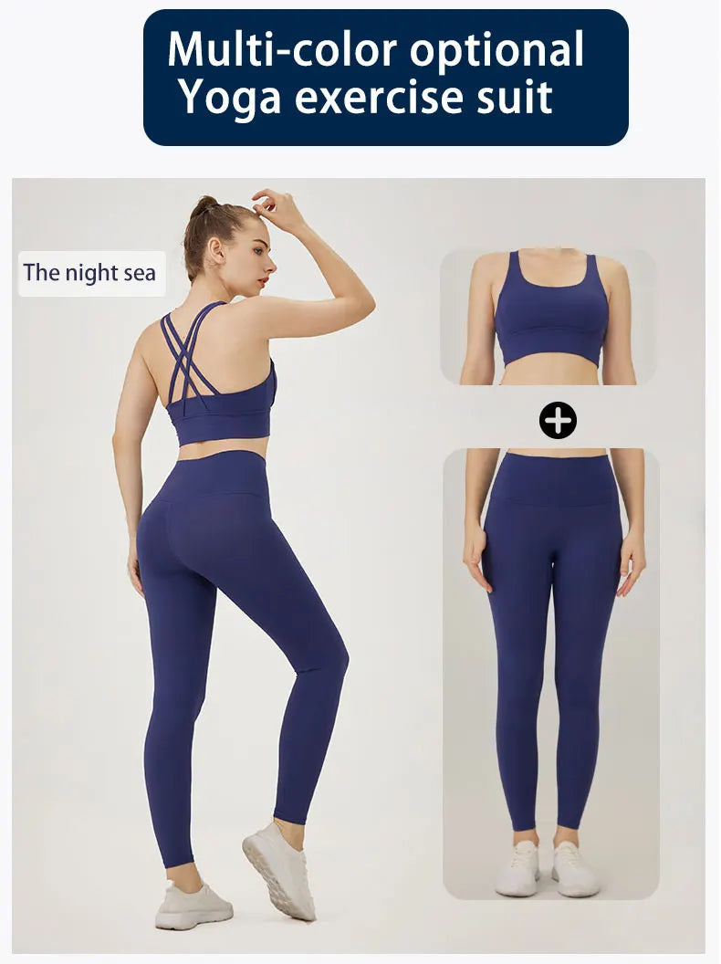 Yoga Set Women's Sports Bra and Leggings Jogging 2-piece set yoga Sports Women Gym Set Clothes Sportwear Woman Clothes