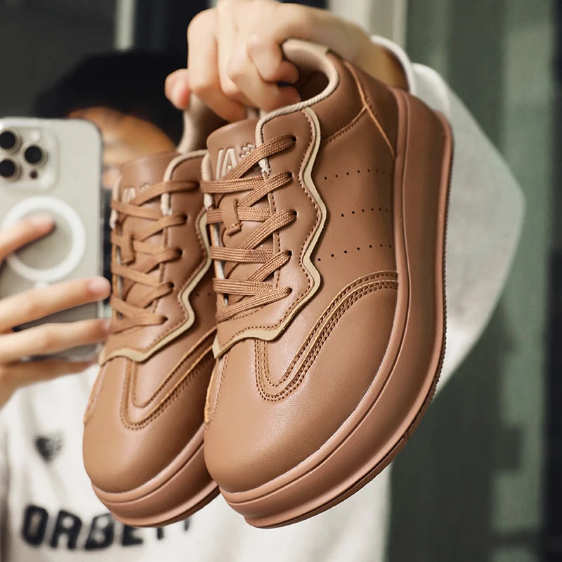 Outdoor Barefoot Shoes for Men Minimalist Comfortable Zero Soles Wide Toe Walking Shoes Platform Casual Sneakers Board Footwear