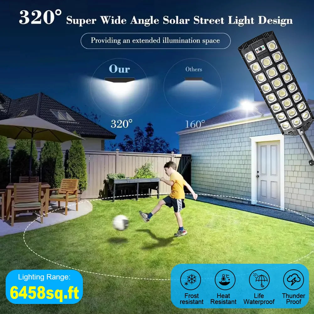 28000W Ultra Powerful Solar Light Outdoor Super Bright Solar Street Lamp Dusk to Dawn Security Flood Light Remote Control Garden