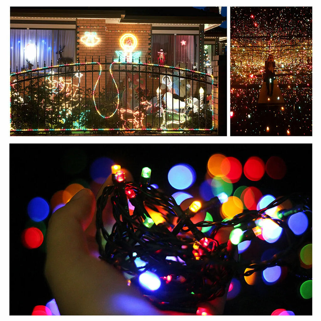 300LED Solar Christmas Lights Outdoor Waterproof 8 Modes Solar String Lights for Garden Xmas Decorations Starry Fairy Lights