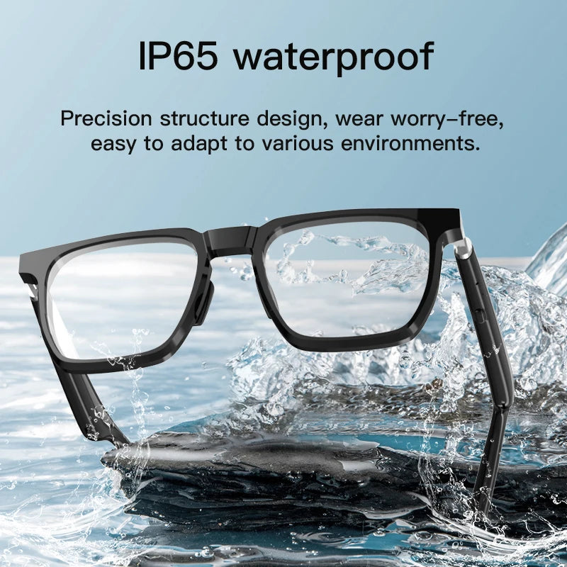 Wireless Bluetooth Headphones  Bluetooth Calling Smart Glasses Music Playback Anti-blue light glasse Waterproof Business glasses