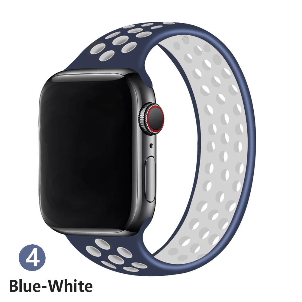 Solo Loop for Apple Watch band 44mm 40mm 45mm 41mm 49mm 46mm 42mm Silicone bracelet iWatch Series SE 6 7 8 ultra 2 3 10 11 strap
