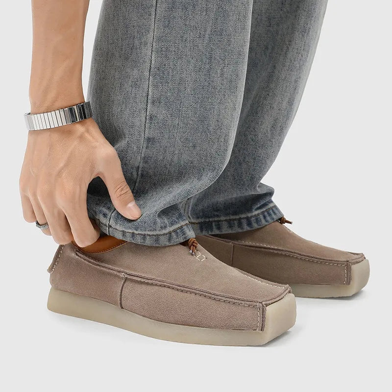 square toe suede loafers shoes for man luxury designer shoes casual sneakers for man skateboard mocasines