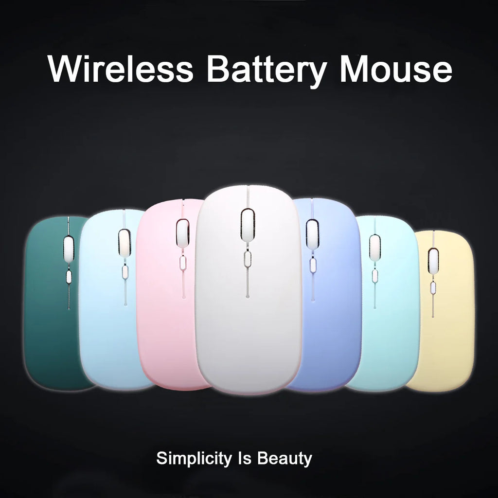 Wireless Bluetooth-compatible Mouse Portable Ergonomic Computer Mice For Laptop iPad Tablet PC Mobile Phone Office Gaming Mouse