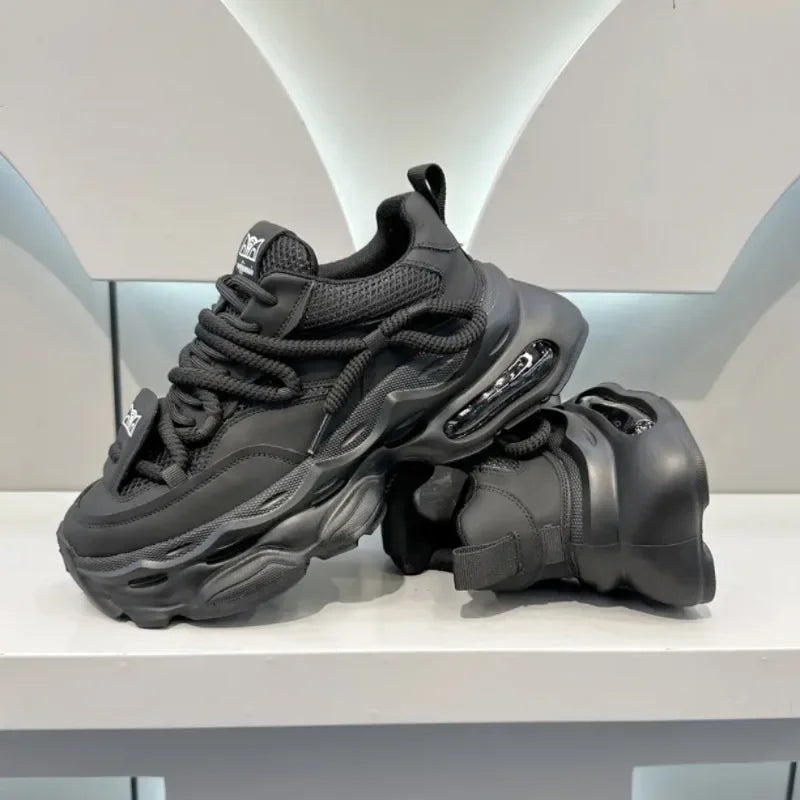 New Trendy Men's Shoes Thick Soled Tall Fashion Casual Shoes Comfortable Soft Soled Mountaineering Sports Shoes Sneakers Men