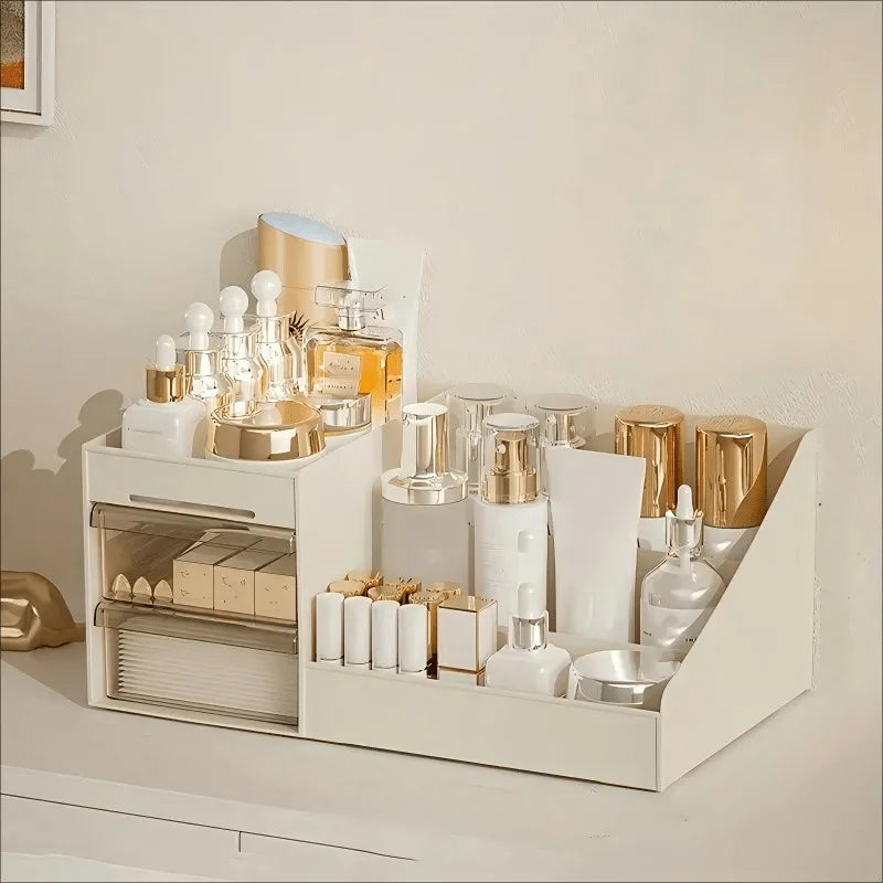 Multi-Drawer Cosmetic Storage Box, Multi-Layer Desktop Organizer, Large Capacity for Cosmetics, Skincare, Perfume & Makeup Tools