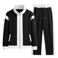 Men's Baseball Korean Sportswear Jogging Sets Suit Jacket and Trousers Two-piece Running Sets FashionPatchwork Quality Tracksuit