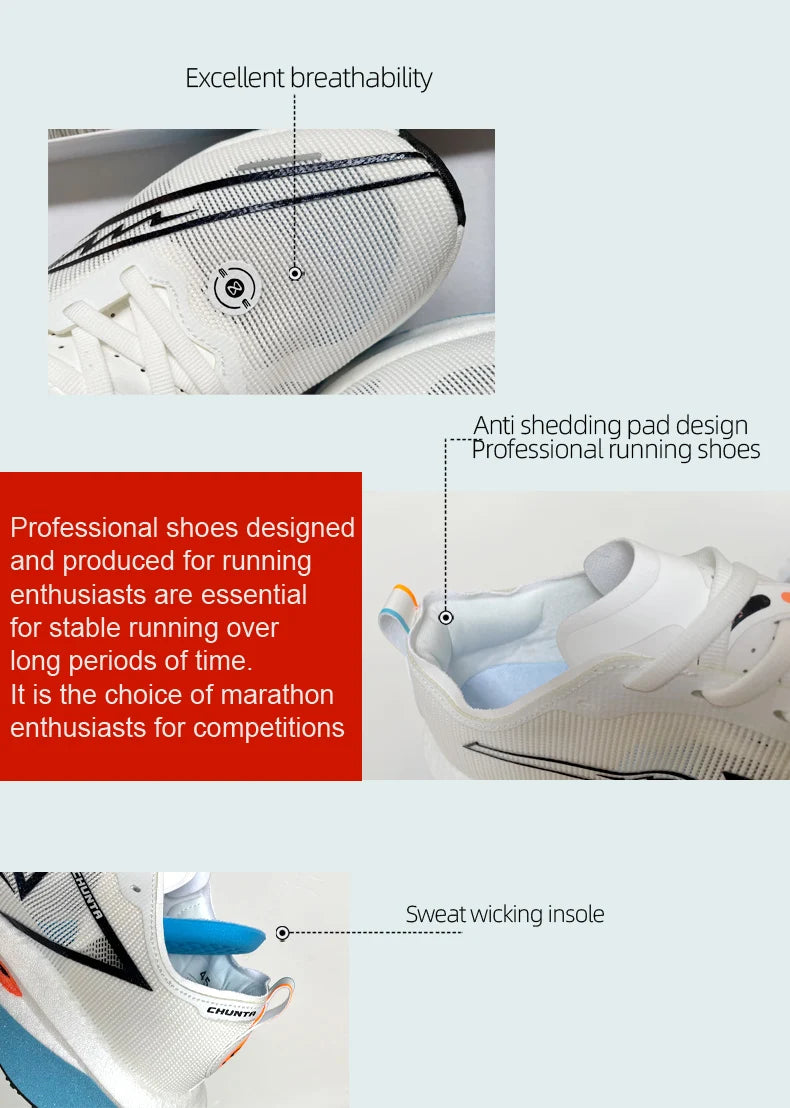 Men Running Shoes Carbon Board Speciality Sports Breathable Lightweight Women's Comfortable Athletic Chunta Sneakers