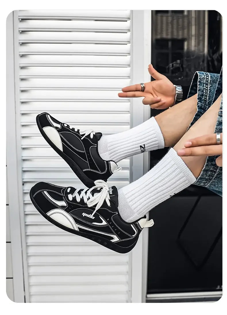 Shoes Man 2026 Trend Casual Sneakers Comfortable Lace Up Flats Tennis Shoe Breathable Walking Jogging Shoe