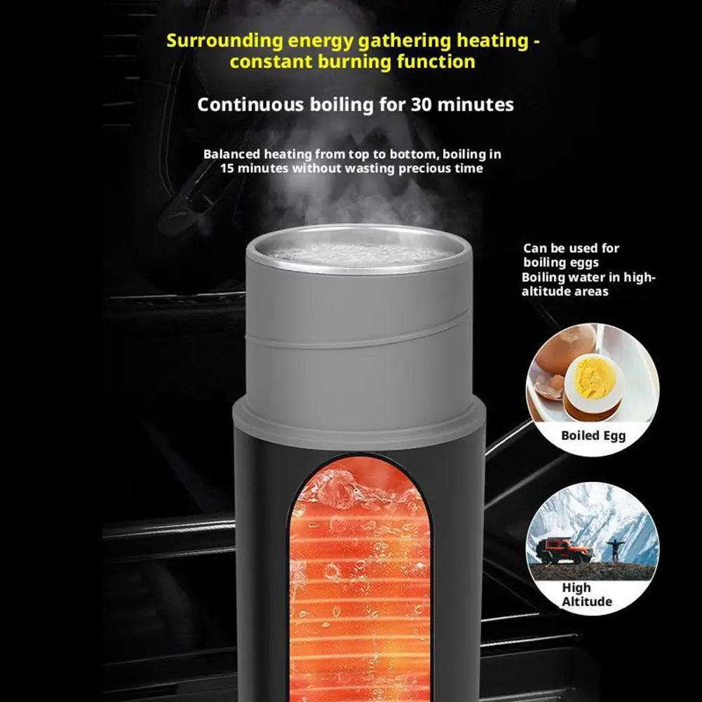 12V 24V Car Heating Cup 500Ml Electric Kettle Water Heater Boiling Mug Boiler Thermostatic Tumbler Termos Thermos Thermal Mug