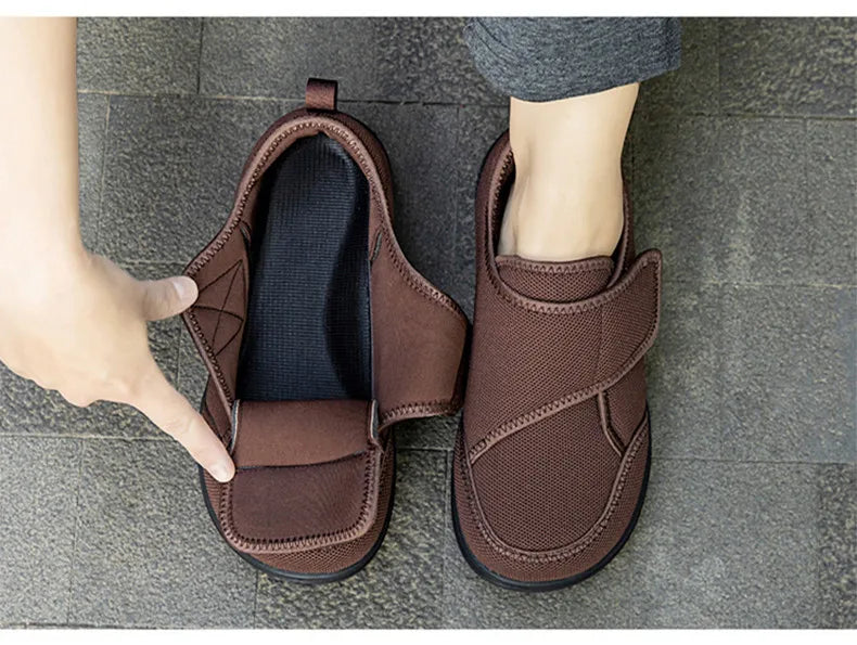 New Wide Toe Men's Barefoot Shoes Orthopedics Wide Feet Swollen Shoes Comfortable Diabetic Shoe Walking Shoes Men's Shoes