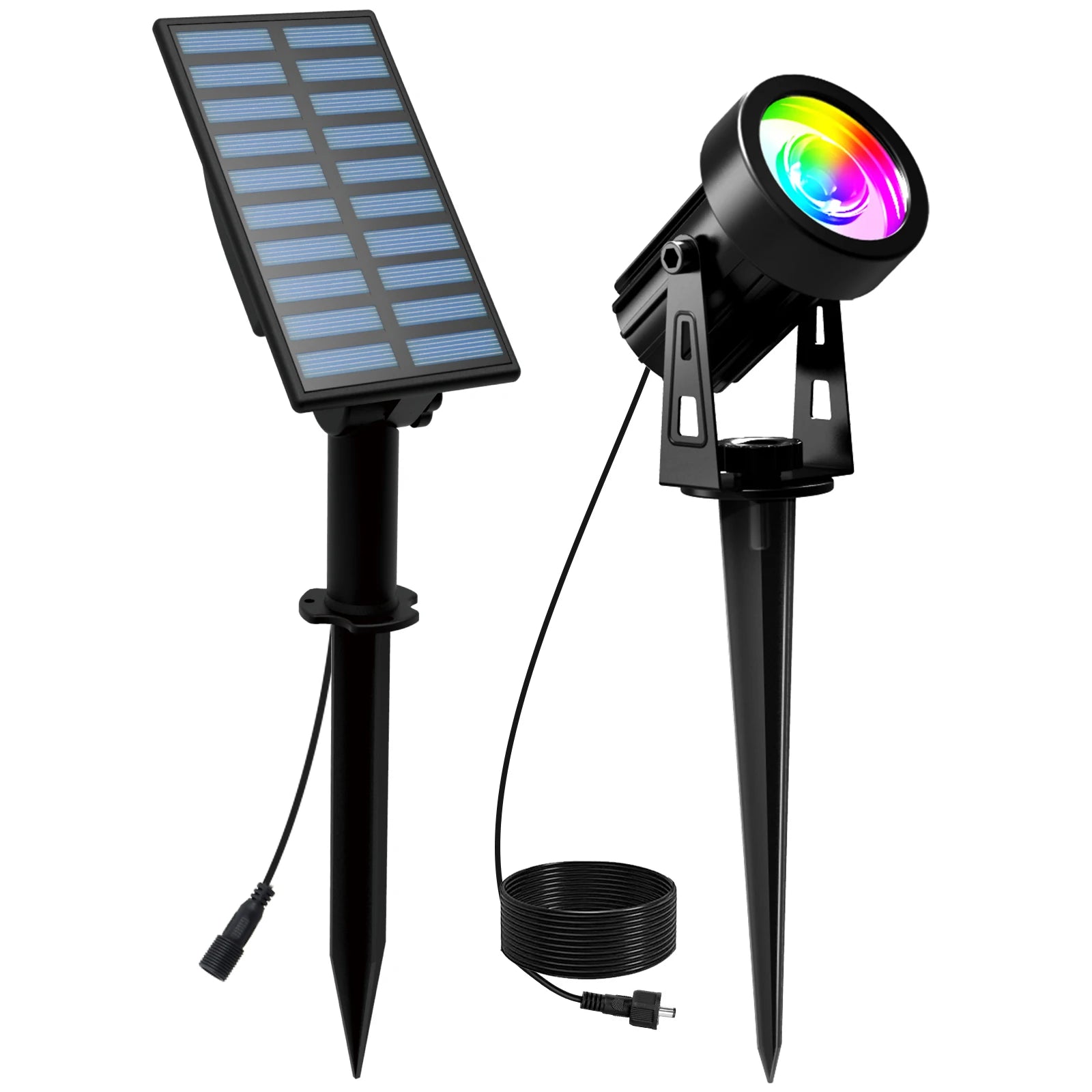 1/2/4 Lights RGB Solar LED Light Outdoor Solar Spotlight Solar Garden Light Outdoor IP65 Lawn Lamp Festival Decorative Lights