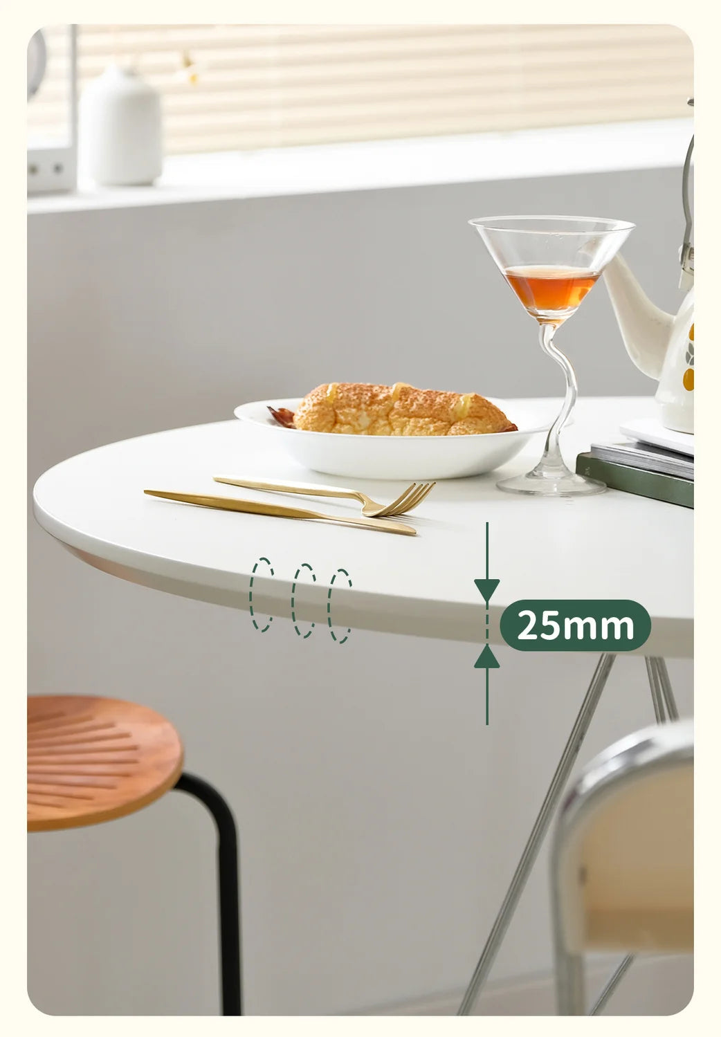 Portable Dining Table Folding Round Tables Kitchen Simple Removable Space Saves Modern Living Room and Dining Room Furniture