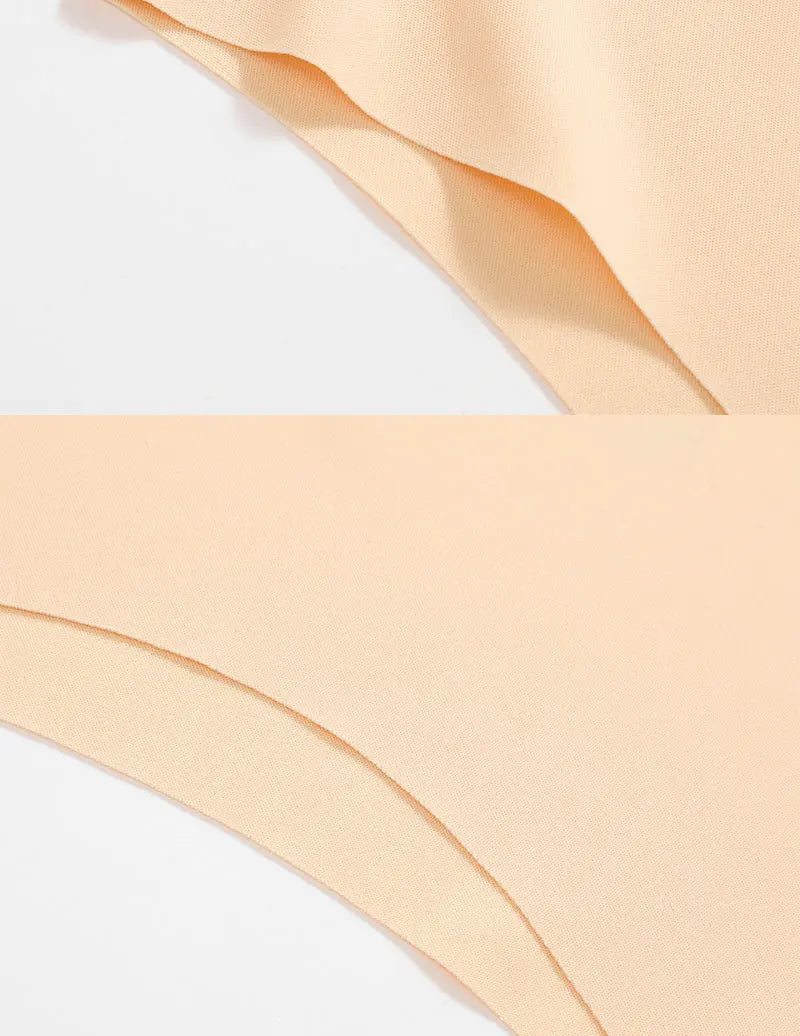 6Pcs/Set Low Waist Panties Plus Size Seamless Ice Silk Panty Sexy Girl Underwear Cotton Crotch Briefs Breathable Brazilian Pants