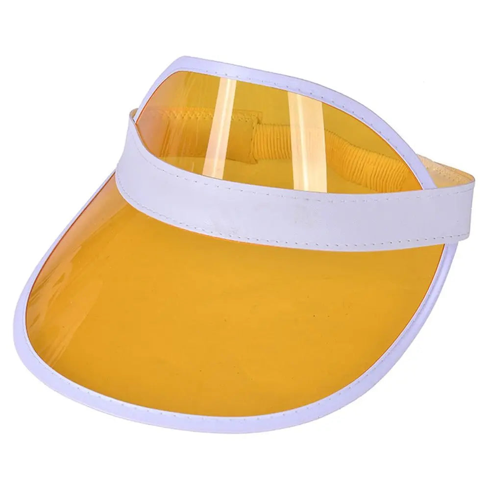 Summer Baseball Hat Anti-UV Sunshade Hat Empty Top Transparent Plastic Visor Caps Sunshade Bicycle Sun Hat Sports Accessories