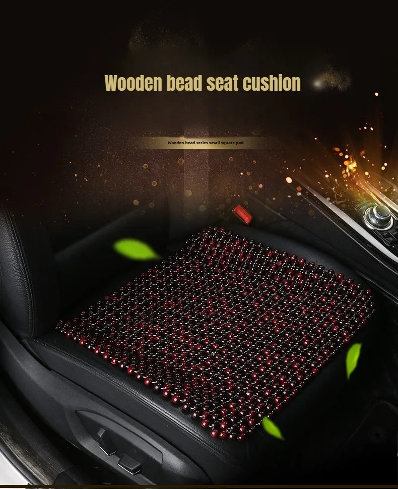 Summer  Wooden Bead Seat Cushion  Stitched by Hand  Comfortable and Breathable  Suitable for Office, Home and Car