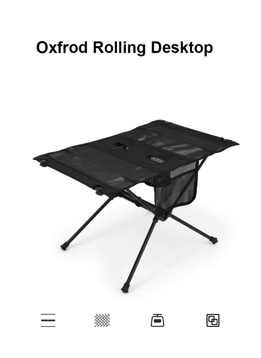 Folding Camping Table, Lightweight Oxford Desktop Collapsible Backpacking Tables for Camping, Hiking, Picnic