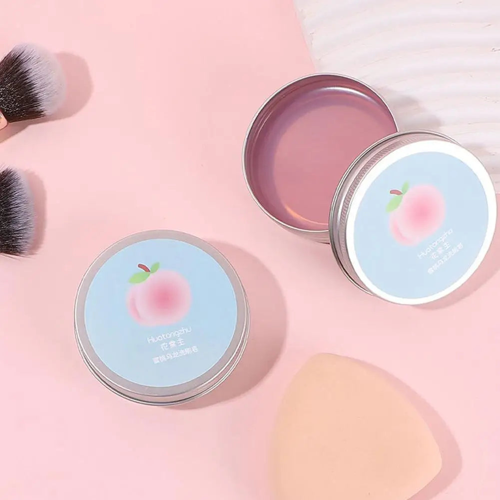 Makeup Brush Cleaner Soap /Silicone Mat, Deeply Cleans Cosmetic Color Removal for Synthetic & Natural Makeup Brushes & Sponges