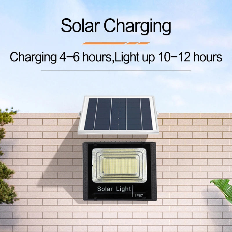 Solar Flood Lights LED Solar Powered Spotlight 50w 100w 200w 300w 500w Outdoor Waterproof Reflector Solar With Remote Control