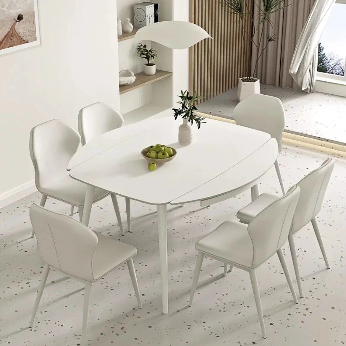Folding Extendable Dining Table Kitchen Extending Nordic Designer Dining Table High Center Salon Mesas De Jantar Home Furniture