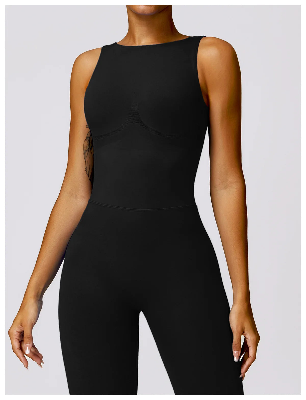 Backless Scrunch Sport Jumpsuits Raises Butt Women Sexy Monkeys One Piece Yoga Clothes Seamless Gym Fitness Dance Overalls Black