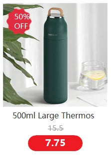 Portable Cup Thermos Water Bottle  Stainless Steel Dreamy Coffee Term Thermos For Tea Thermal Mug Cup Thermal Hot Sale 500ml
