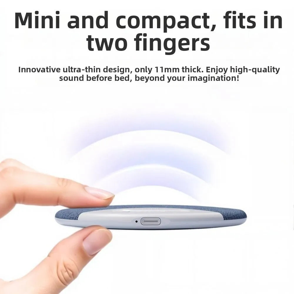Bluetooth 5.3 Under Pillow Bluetooth Speaker HiFi Stereo Sound 3-Level Timer White Noise Machine Sleep Aid Built-in White Noise