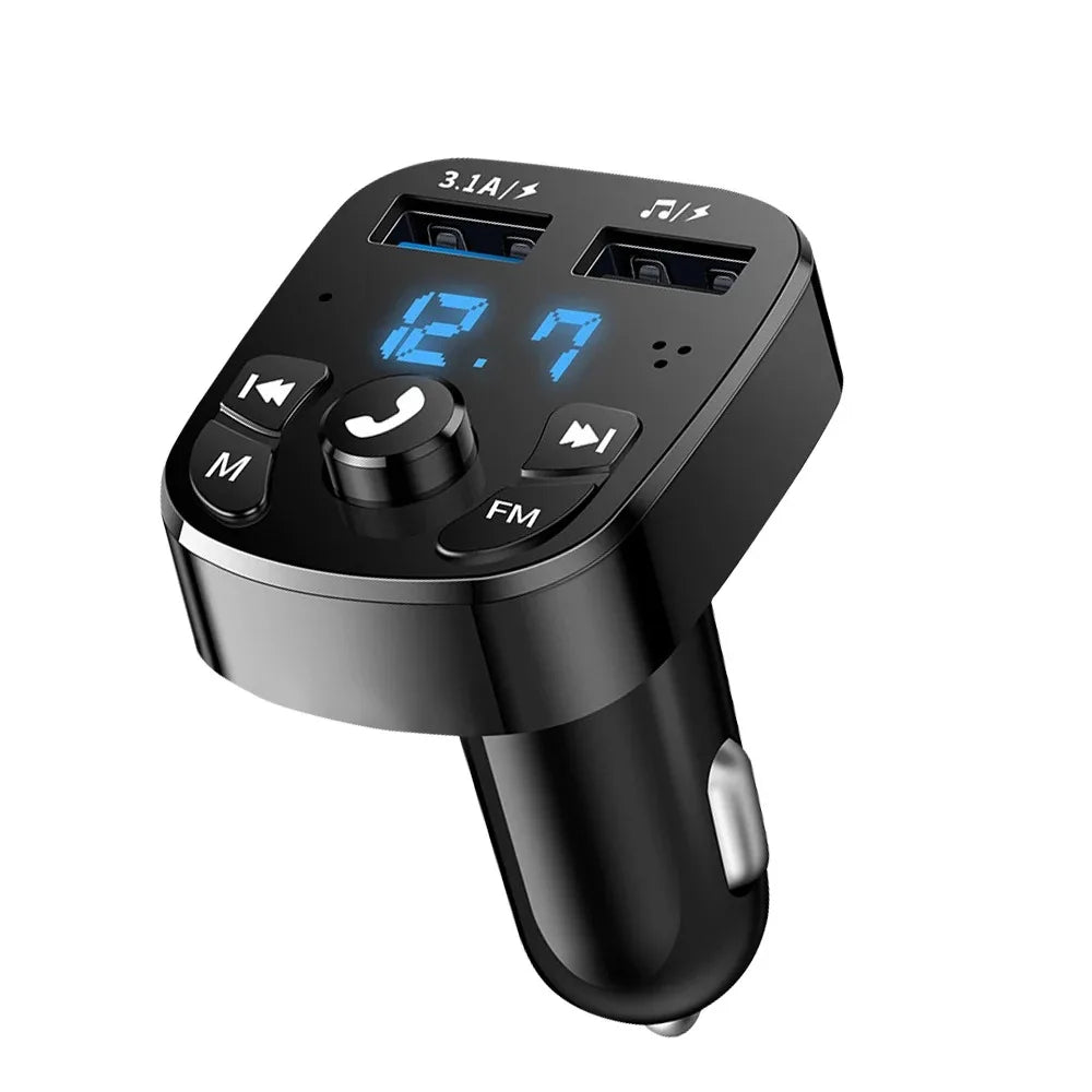 Bluetooth 5.0 Car Bluetooth Audio MP3 Player 3.1A Fast Charging Dual USB Car Charger Adapters Bluetooth FM Transmitter Receiver