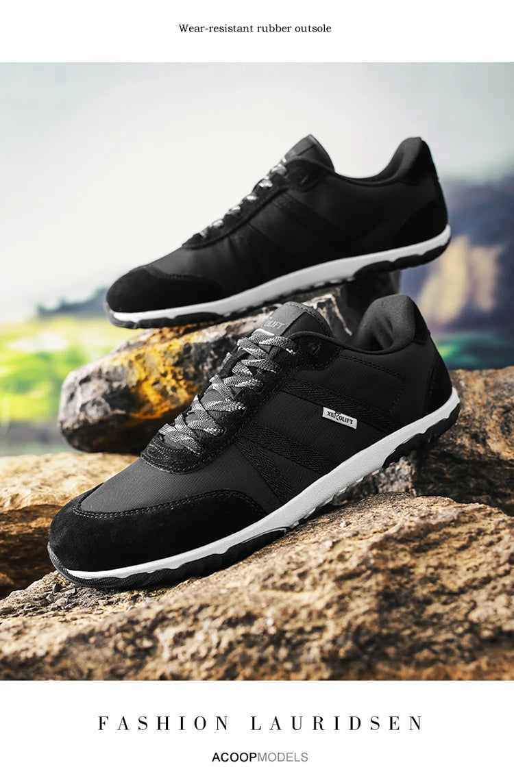 Men Spring and Autumn Oversized Wide Toe Shoes Barefoot Casual Shoes Popular Flat Sneaker Outdoor hiking driving Footwear