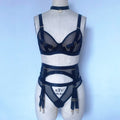 Brskbzda New Fine Lingerie Sexy Women's Underwear Set 4-Piece Garter Bra And Panty Sets Luxury Erotic Outfit Seamless Intimate