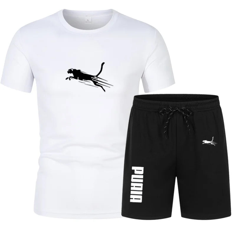 2026 Summer Sports Set Men's 2-piece Set Men's Leisure Sports Set Running, Training and Exercise