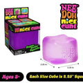 Needoh Nice Cube Antistress Sensoriale, Giocattolo per Ansia e Concentrazione, Cubo Sensoriale da Scrivania per Adulti e Bambini