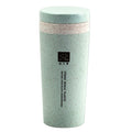 Portable 300ml Thermos Bottle Healthy Plastic Wheat Fiber Cup Double Layer Thermal Mug Office Coffee Tea Water Bottle Travel Mug