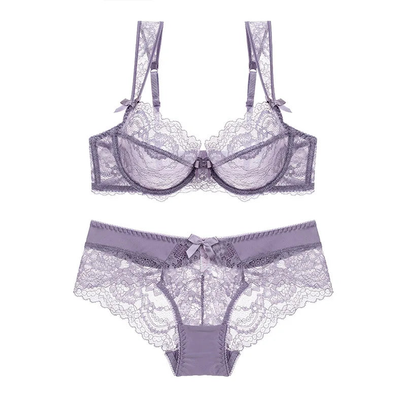 Bra Set Girls Women Bralette Sexy Underwear Brassiere French Lace Thong Backless Bras Temptation Lingerie Panties Sets