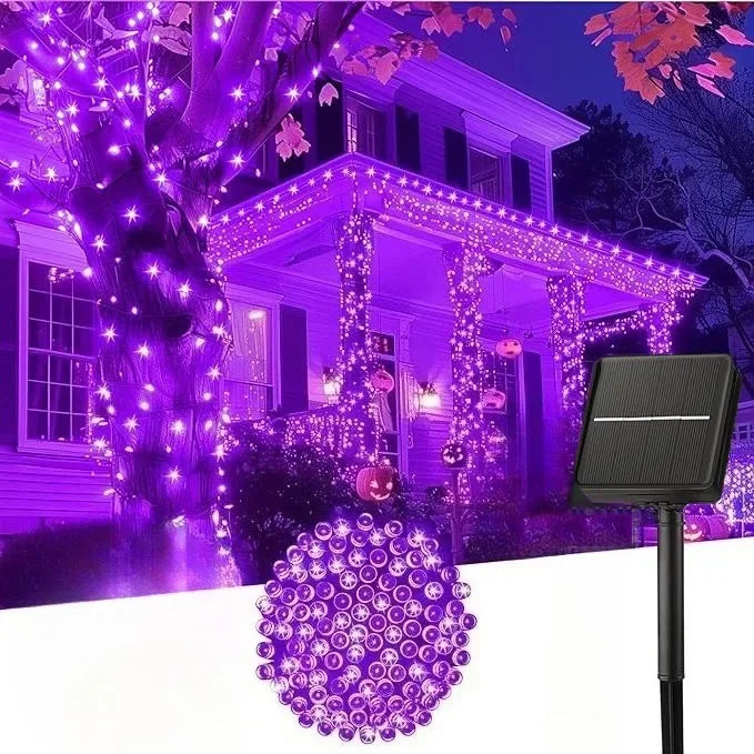 LED Solar String Lights Fairy Lights 8 Lighting Modes Waterproof Suitable for Outdoor Gardens Weddings Parties Dances