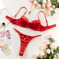 Female Sexy Bra Brief Sets Traceless Solid Romantic Lingerie Vintage Thin Underwear Panties Comfortable New Arrival Exotic Sets